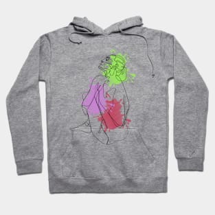 Abstract naked body  girl Hoodie
